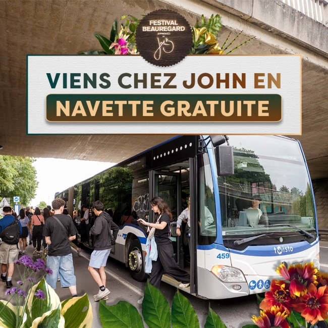 REJOINS LE FESTIVAL EN NAVETTE GRATUITE 🚎 - Festival Beauregard