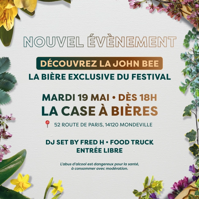 📆 Découvrez la bière du Festival, la John Bee !